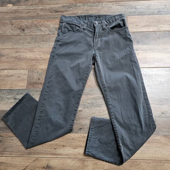 American Eagle Outfitters AEO Slim Straight Gray Denim Skinny Jeans 26/28 - Picture 3 of 11